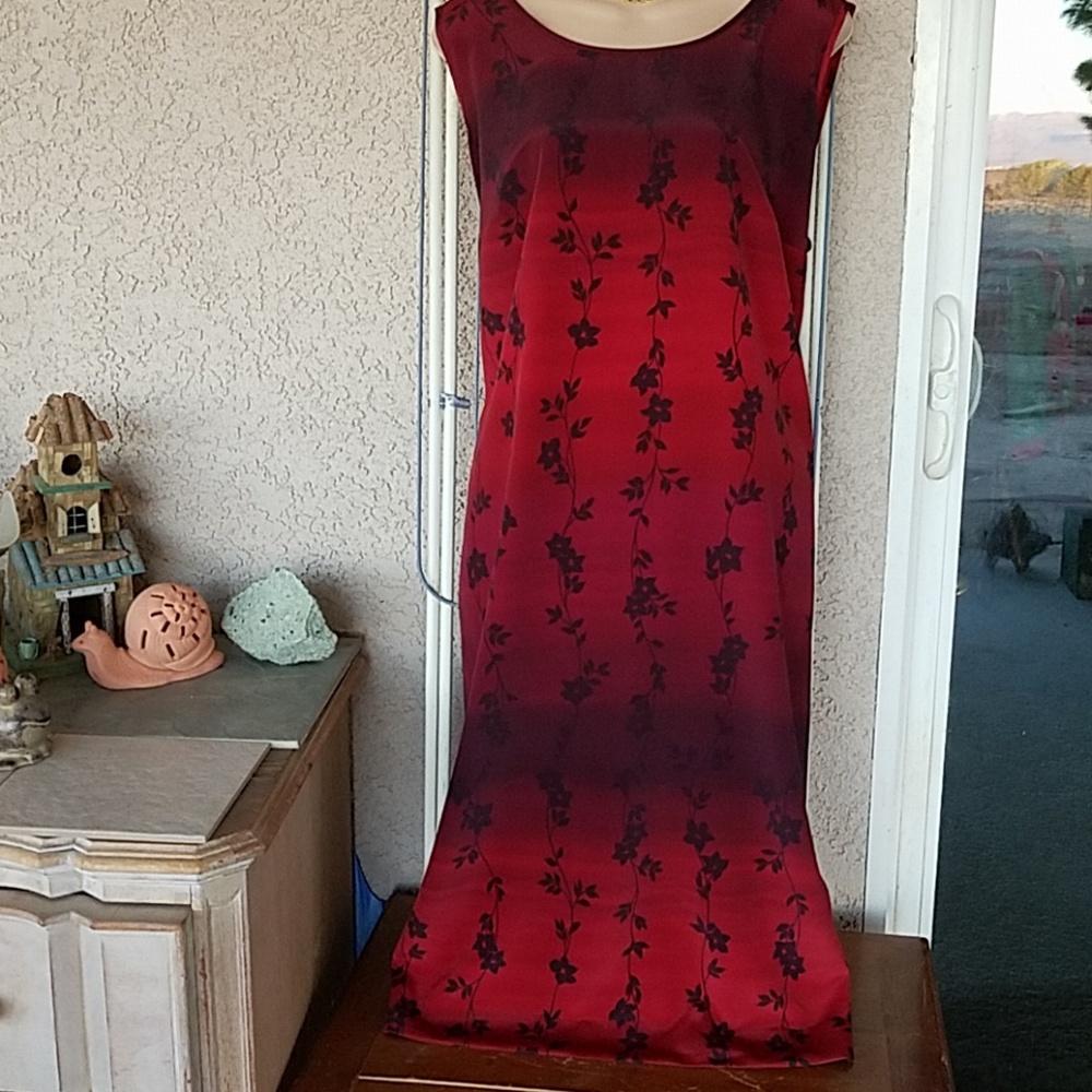 RED OMBRE MAGGIE MCNAUGHTON OFFICE DRESS